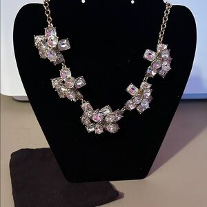 Elegant Crystal Geometric Flower Necklace